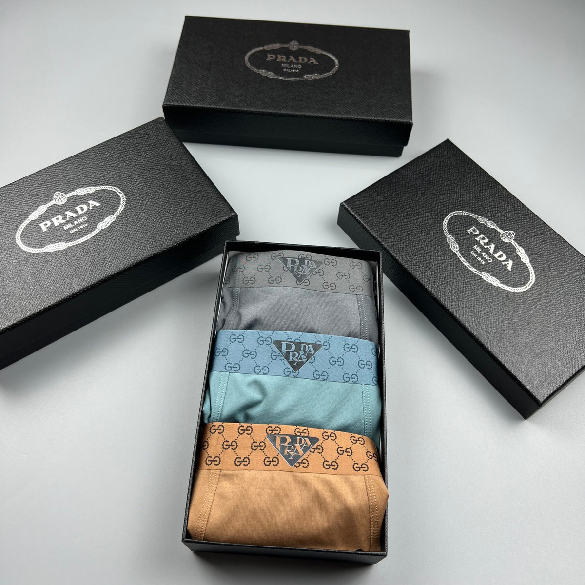 Prada Ice-Silk Men's Boxer Briefs - 3-Piece Box