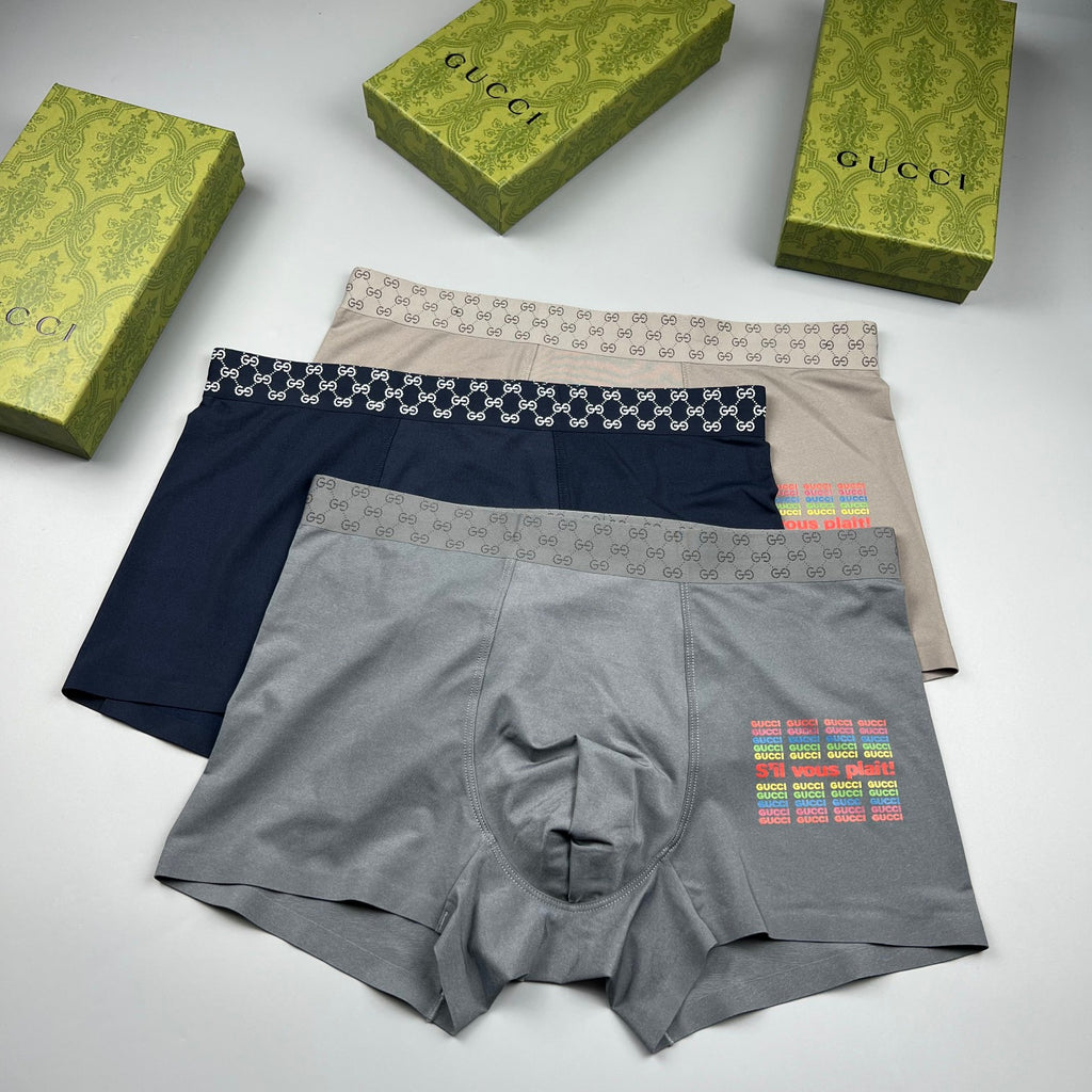 Gucci Ice-Silk Men's Boxer Briefs - 3-Piece Box