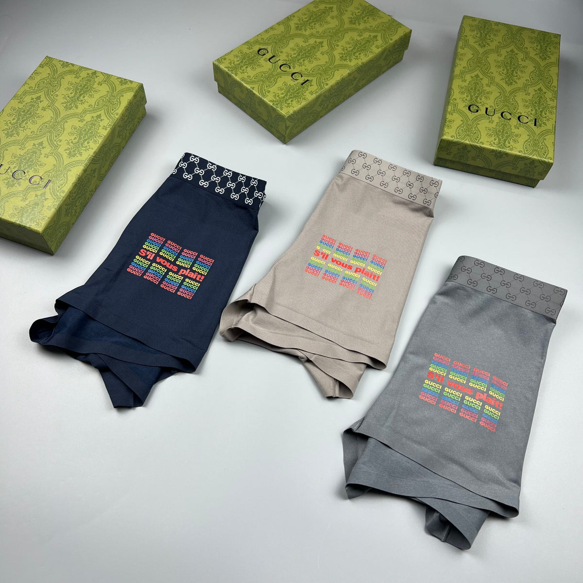 Gucci Ice-Silk Men's Boxer Briefs - 3-Piece Box