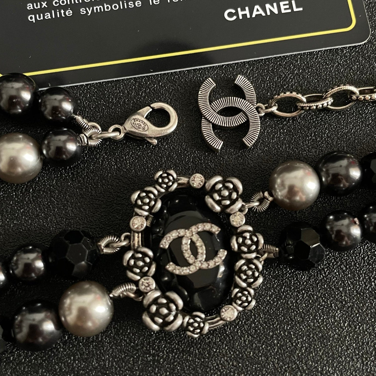 Camellia Pendant Necklace in Polished Metal-Tone – Camellia Detail – Design 025 main product view