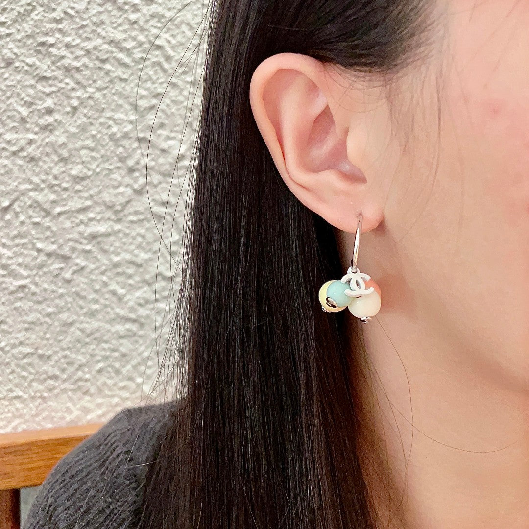 Signature Emblem Statement Earrings in Polished Metal-Tone – Design 044 detail view