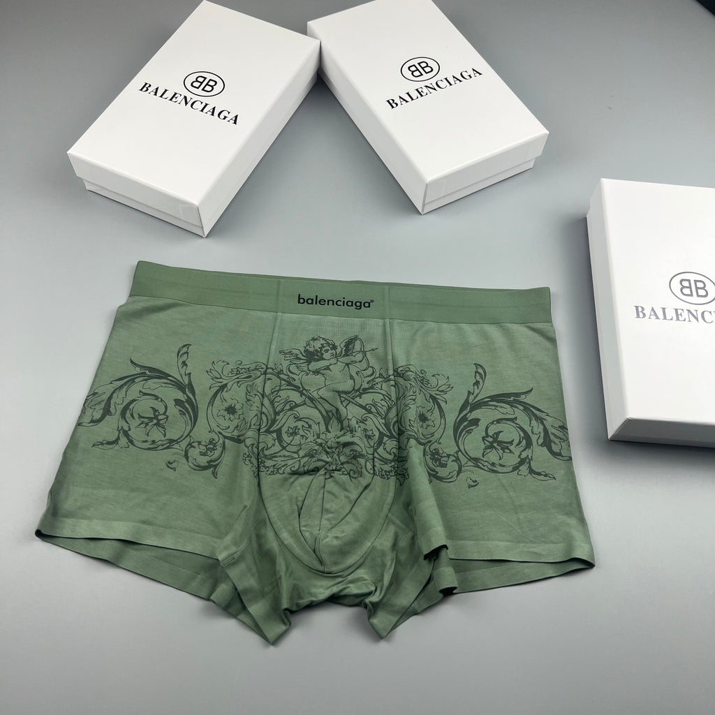 Balenciaga Illustrated Front Graphics Men's Boxer Briefs - 3-Piece Box