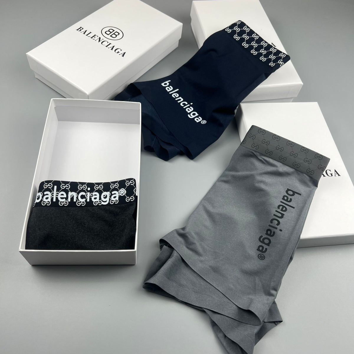 Balenciaga Ice-Silk Men's Boxer Briefs - 3-Piece Box