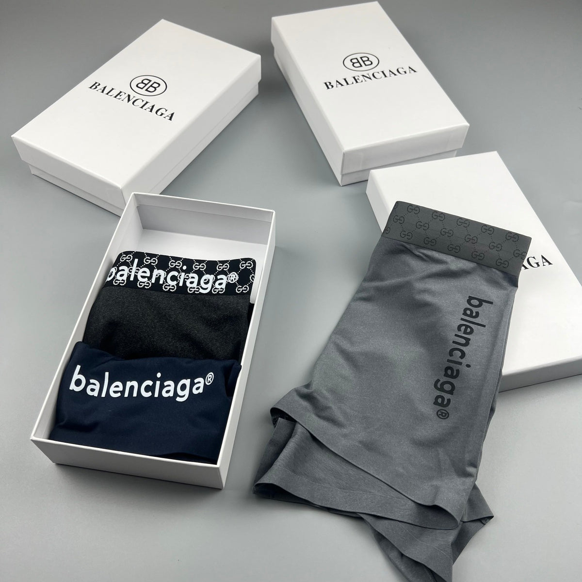 Balenciaga Ice-Silk Men's Boxer Briefs - 3-Piece Box