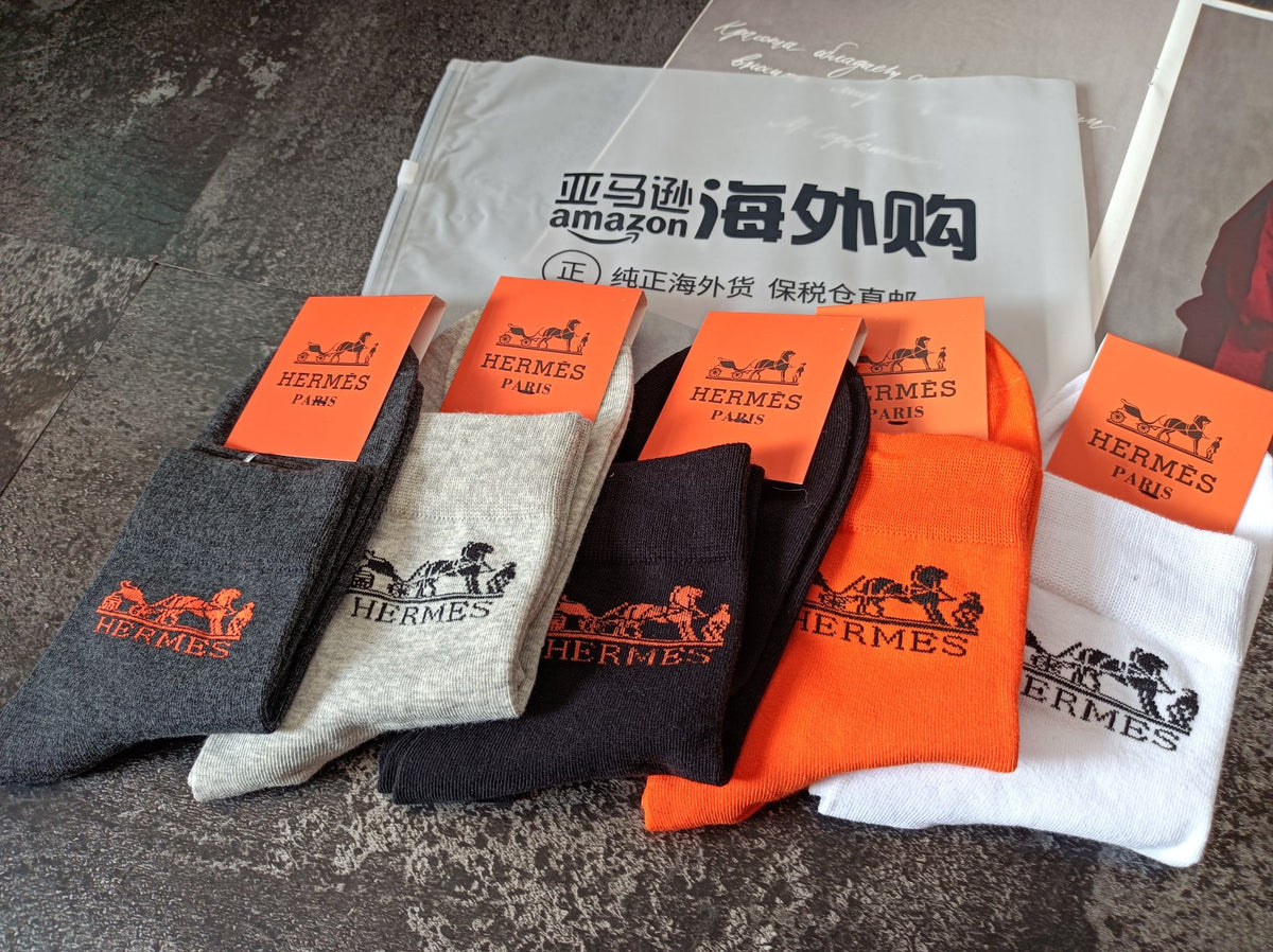 Hermes Crew Socks - 5-Pair Pack