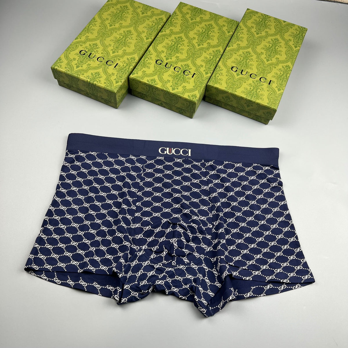 Gucci Repeating Monogram-Style Patterns Men's Boxer Briefs - 3-Piece Box