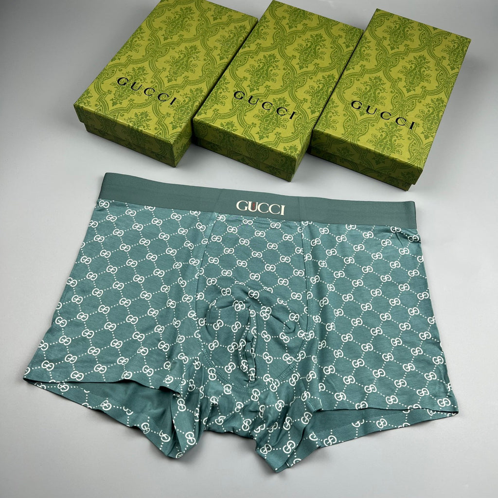 Gucci Repeating Monogram-Style Patterns Men's Boxer Briefs - 3-Piece Box