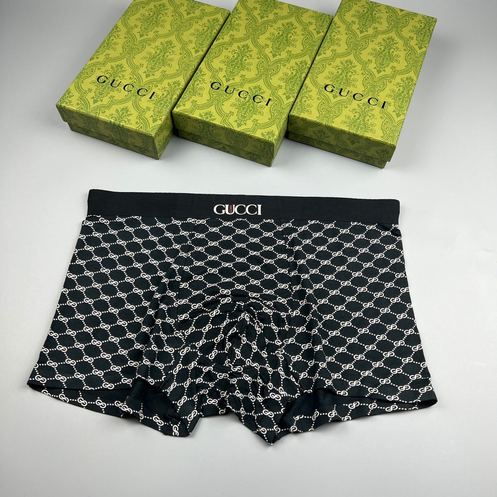 Gucci Repeating Monogram-Style Patterns Men's Boxer Briefs - 3-Piece Box