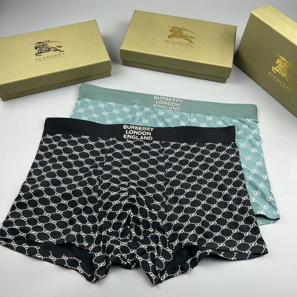 Burberry Check-Inspired Patterns Men's Boxer Briefs - 3-Piece Box
