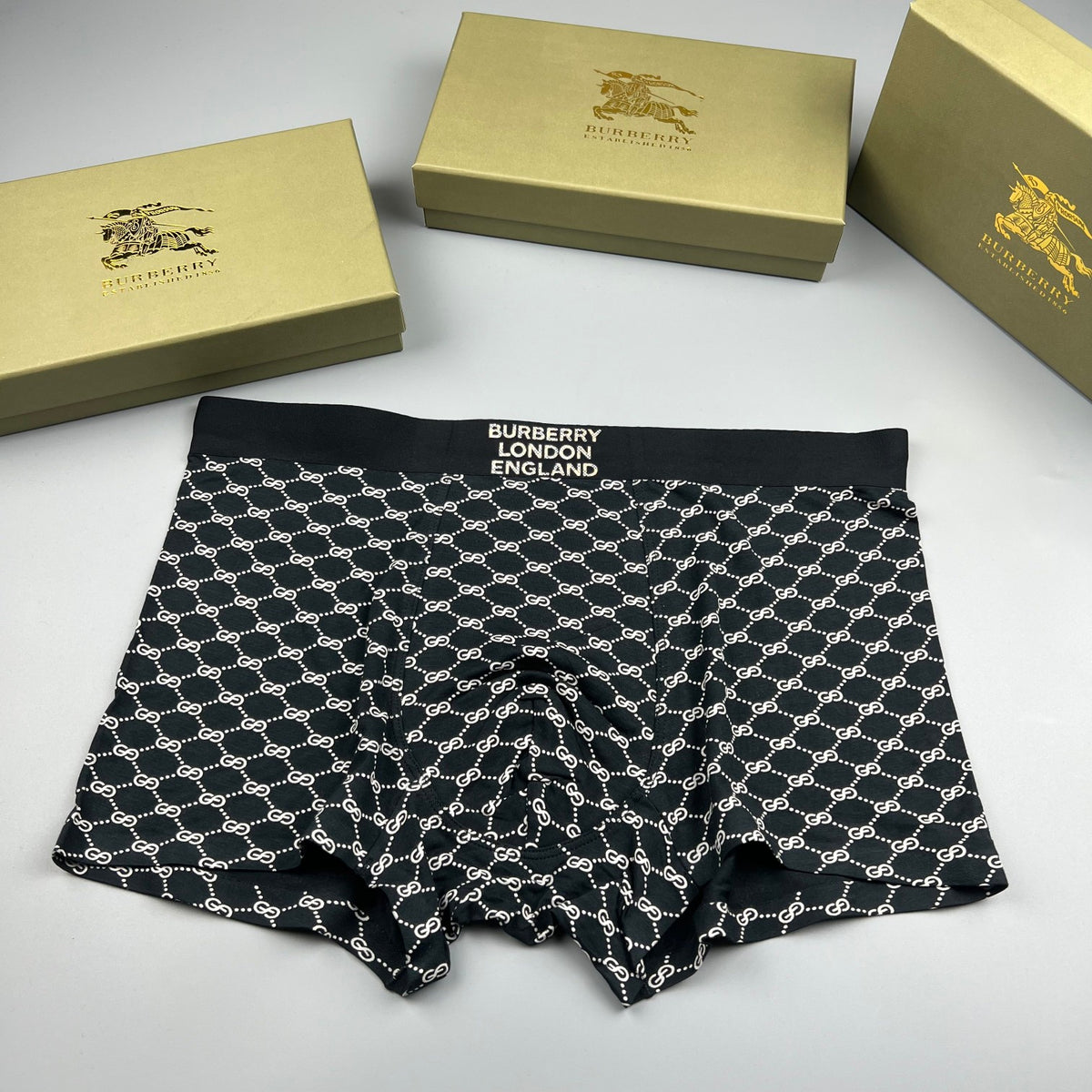 Burberry Check-Inspired Patterns Men's Boxer Briefs - 3-Piece Box