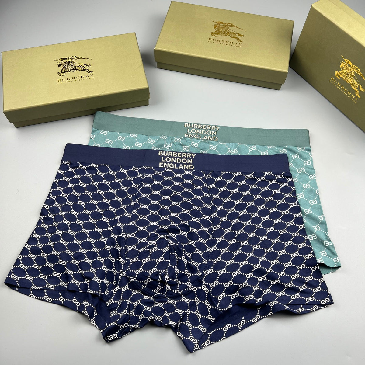 Burberry Check-Inspired Patterns Men's Boxer Briefs - 3-Piece Box