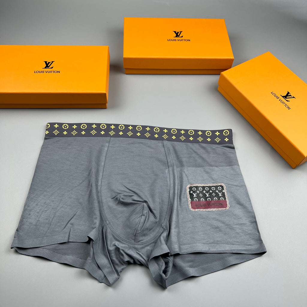 Louis Vuitton Small Patch Details Men's Boxer Briefs - 3-Piece Box