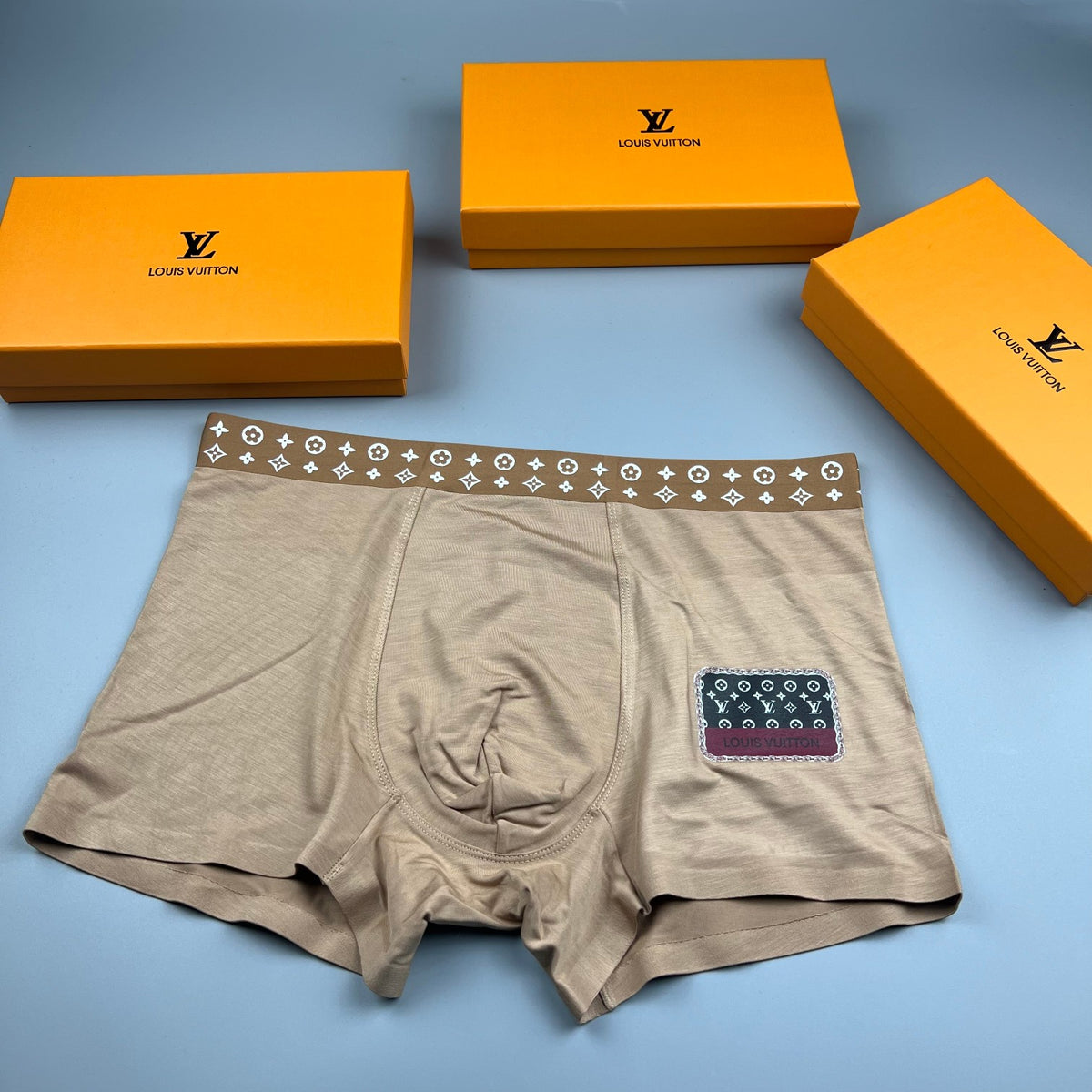 Louis Vuitton Small Patch Details Men's Boxer Briefs - 3-Piece Box