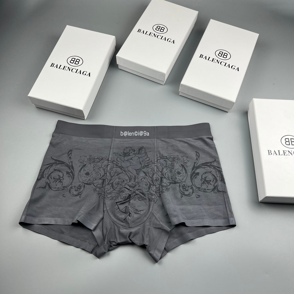Balenciaga Illustrated Animal Graphics Men's Boxer Briefs - 3-Piece Box