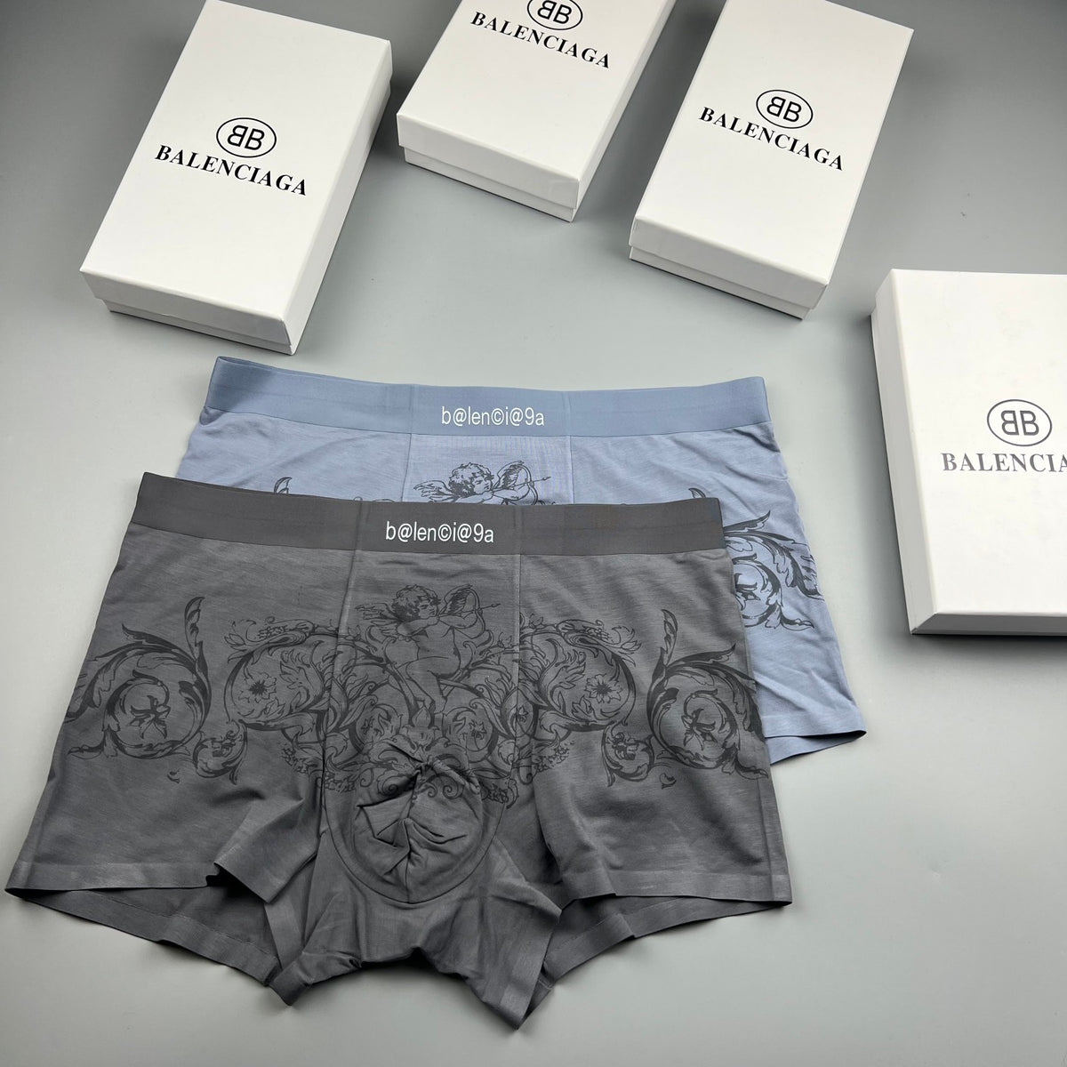 Balenciaga Illustrated Animal Graphics Men's Boxer Briefs - 3-Piece Box