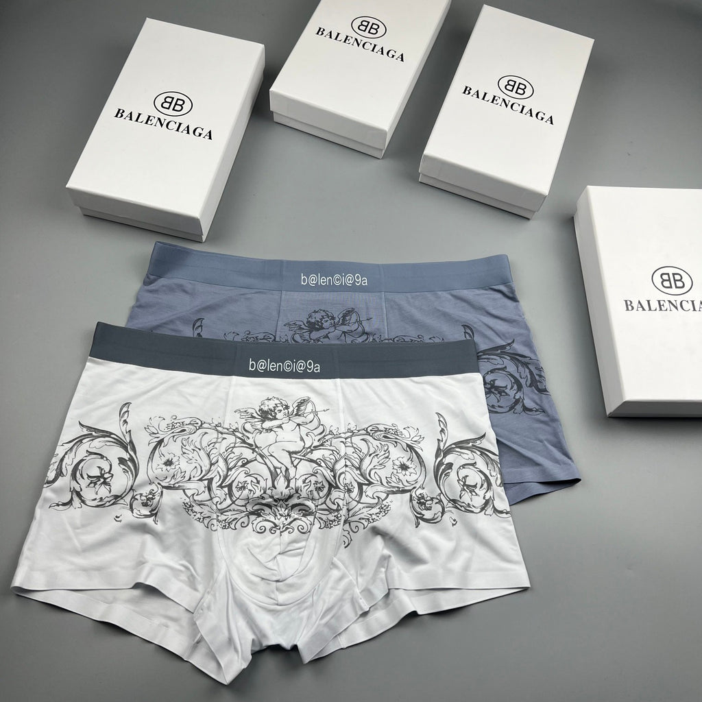 Balenciaga Illustrated Animal Graphics Men's Boxer Briefs - 3-Piece Box