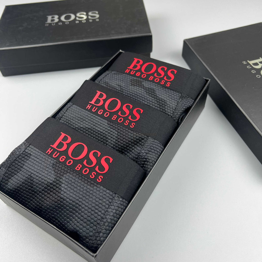 BOSS Black Camo Boxer Briefs 3-Piece Box Collection Essentials
