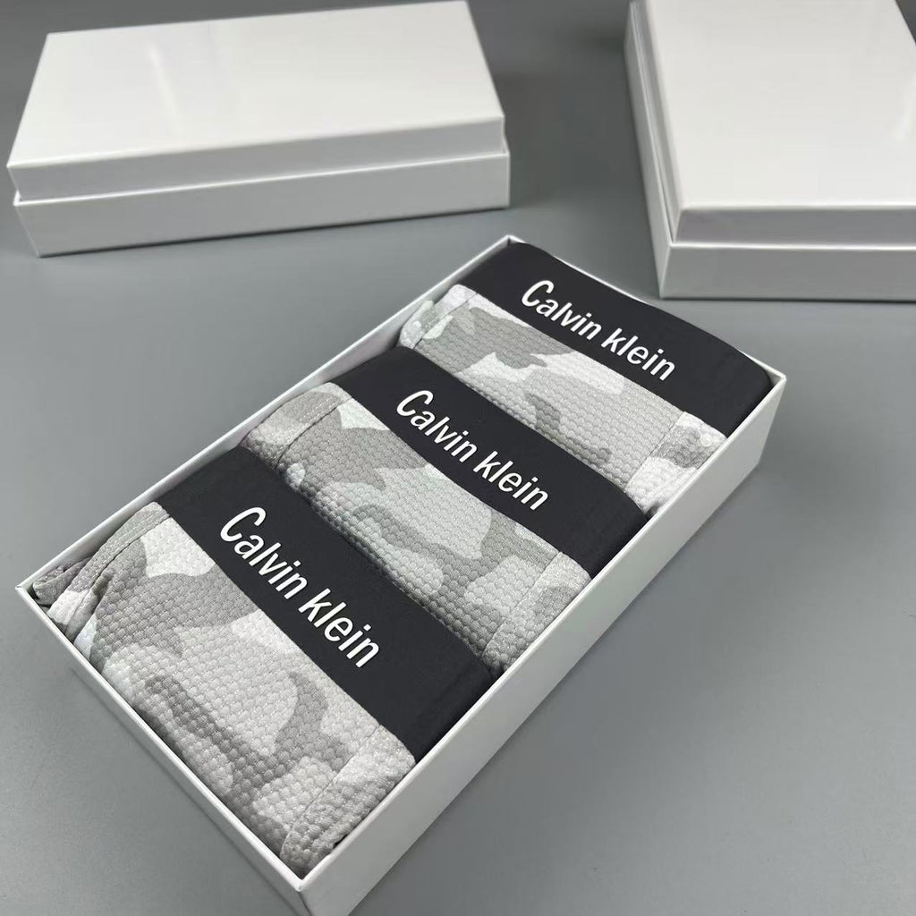 Calvin Klein Logo Waistbands Men's Boxer Briefs - 3-Piece Box