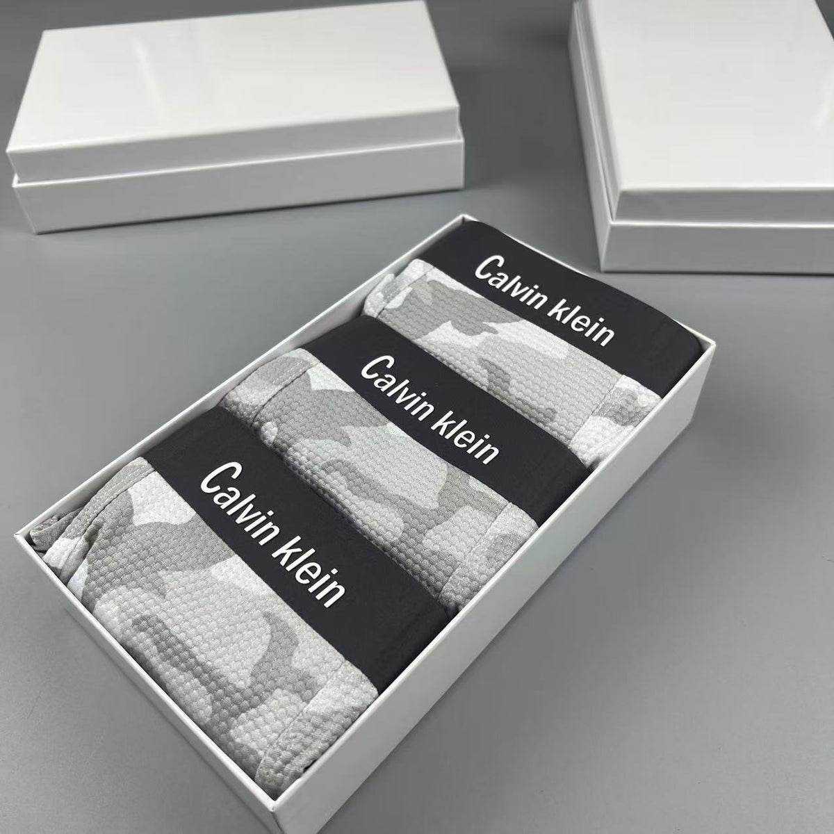 Calvin Klein Logo Waistbands Men's Boxer Briefs - 3-Piece Box
