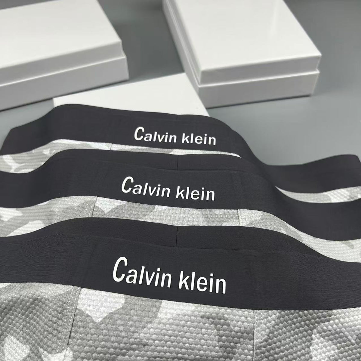 Calvin Klein Logo Waistbands Men's Boxer Briefs - 3-Piece Box