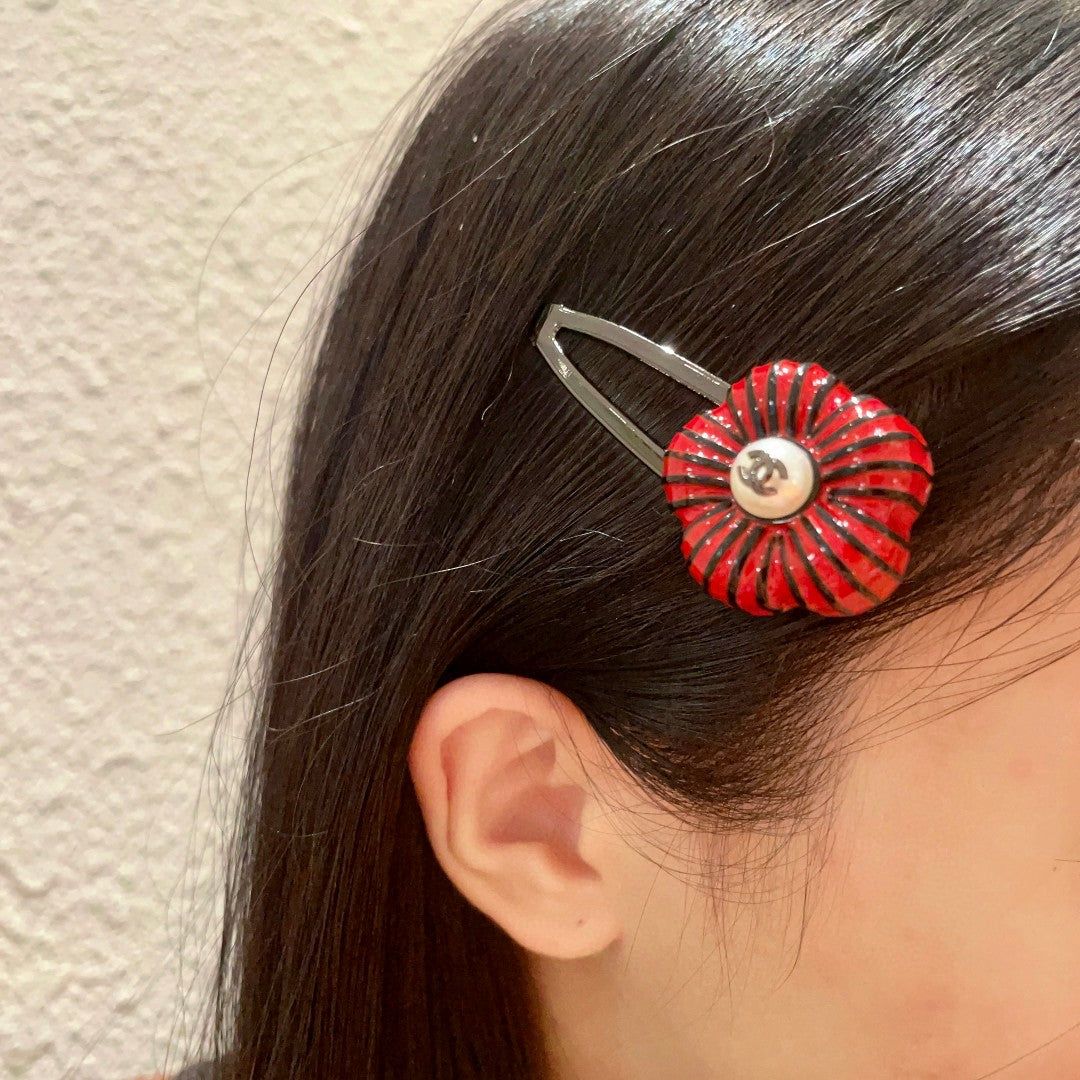 Camellia Hair Clip – Camellia Detail – Design 004 front product view