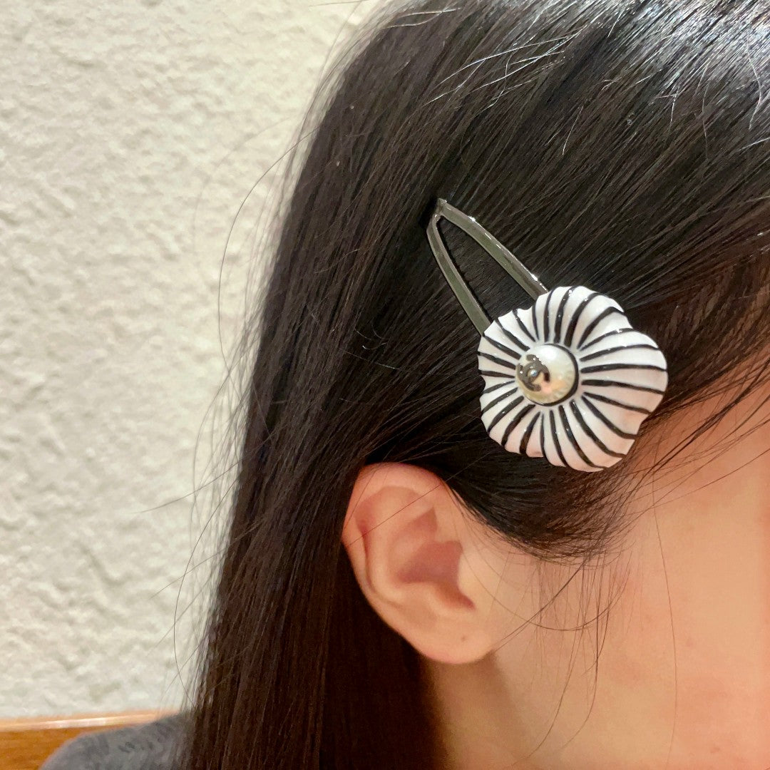 Camellia Hair Clip – Camellia Detail – Design 003 front product view