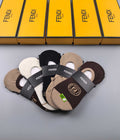 Fendi Cotton Visible Logo, Stripe Or Motif Details No-Show Socks