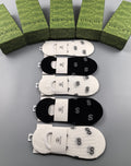 Gucci Women's O-Heel Cotton No-Show Socks - 5-Pair Box