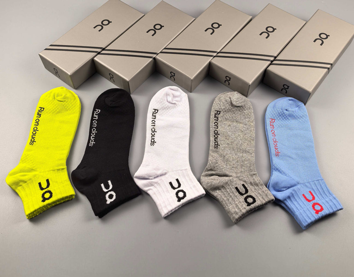 On Cotton Short Socks - 5-Pair Pack