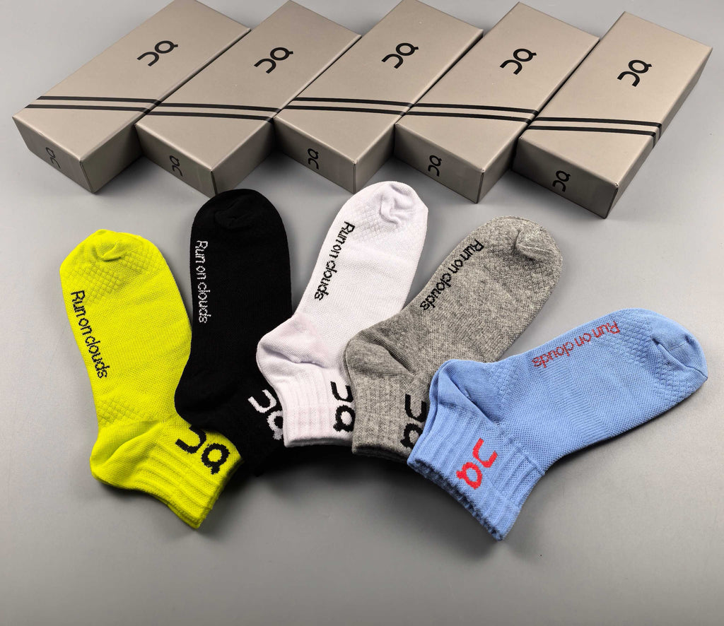 On Cotton Ankle Socks - Bright & Neutral 5-Pair Box