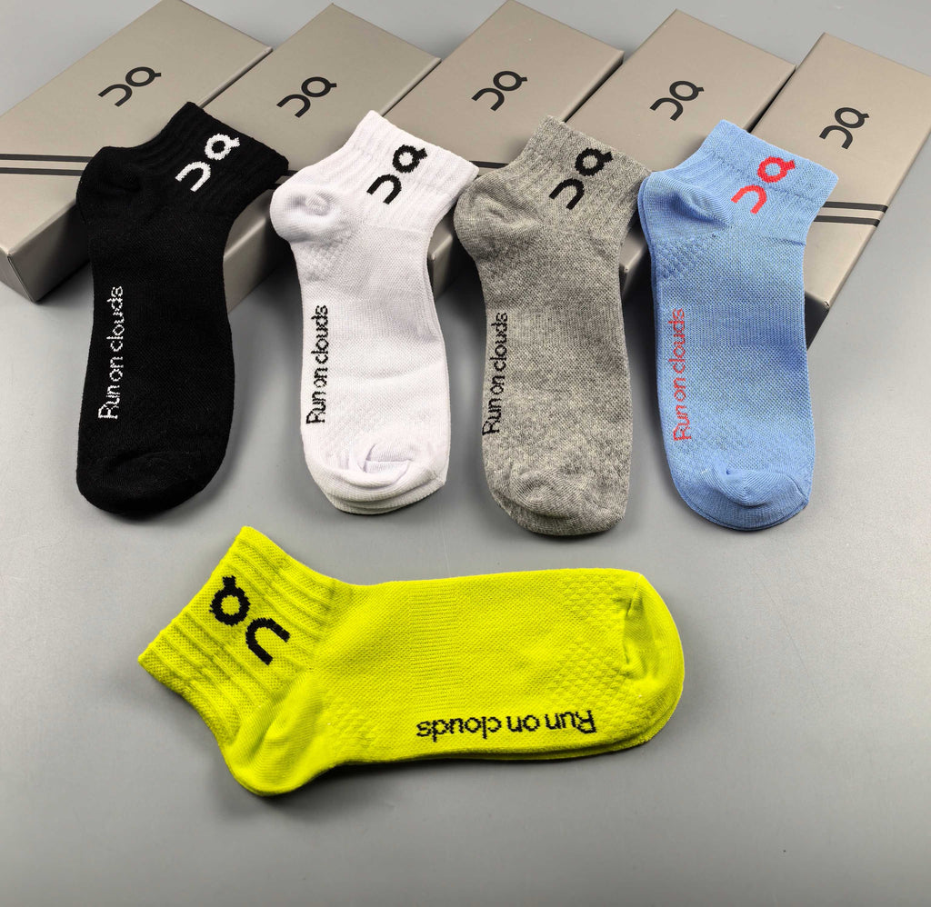 On Cotton Short Socks - 5-Pair Pack