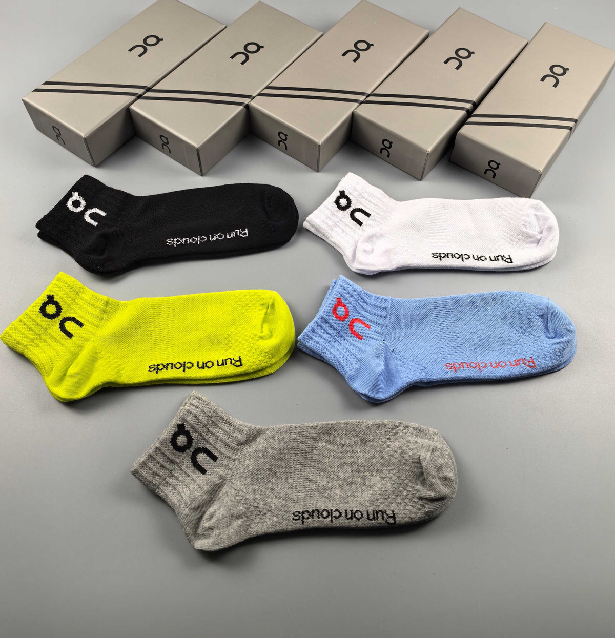 On Cotton Ankle Socks - Bright & Neutral 5-Pair Box