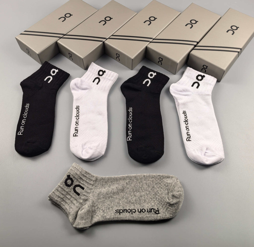 On Cotton Short Socks - 5-Pair Pack