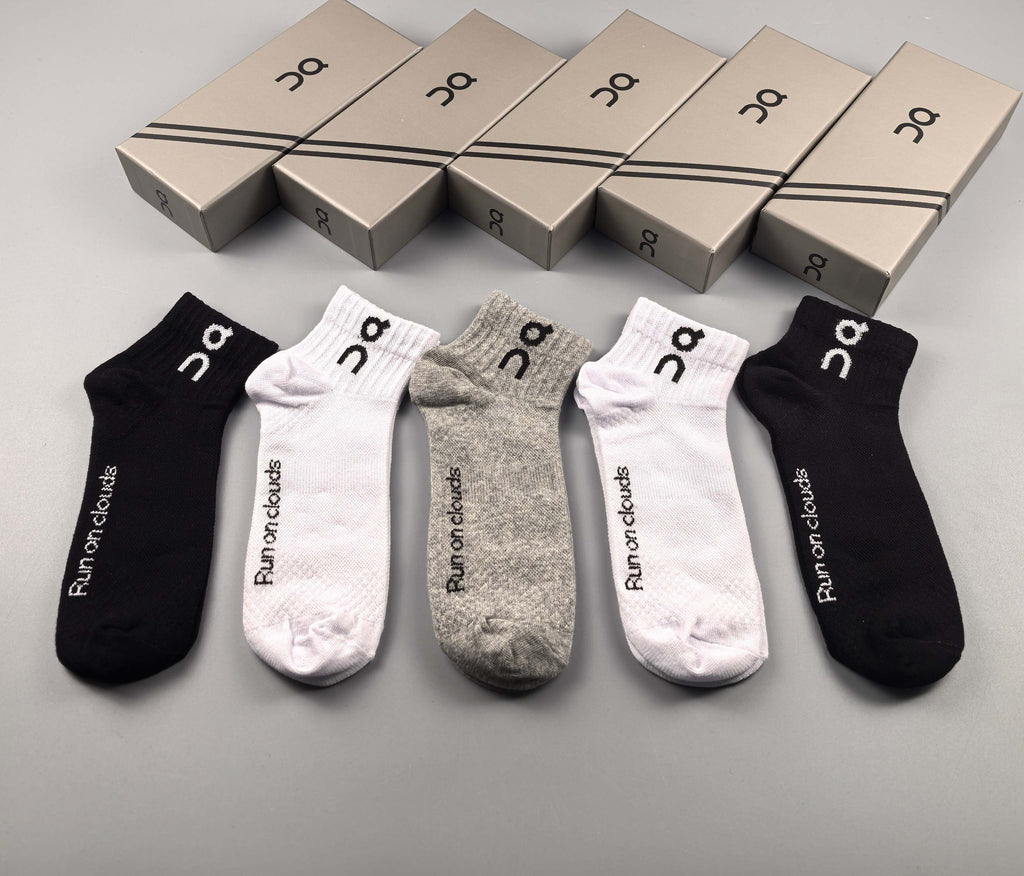 On Cloudtilt Cotton Breathable Socks – 5-Pair Pack