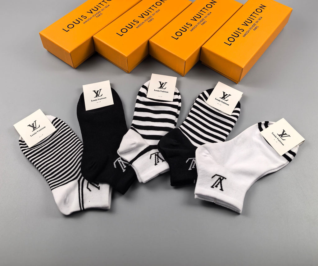 Louis Vuitton Short Socks - 5-Pair Pack