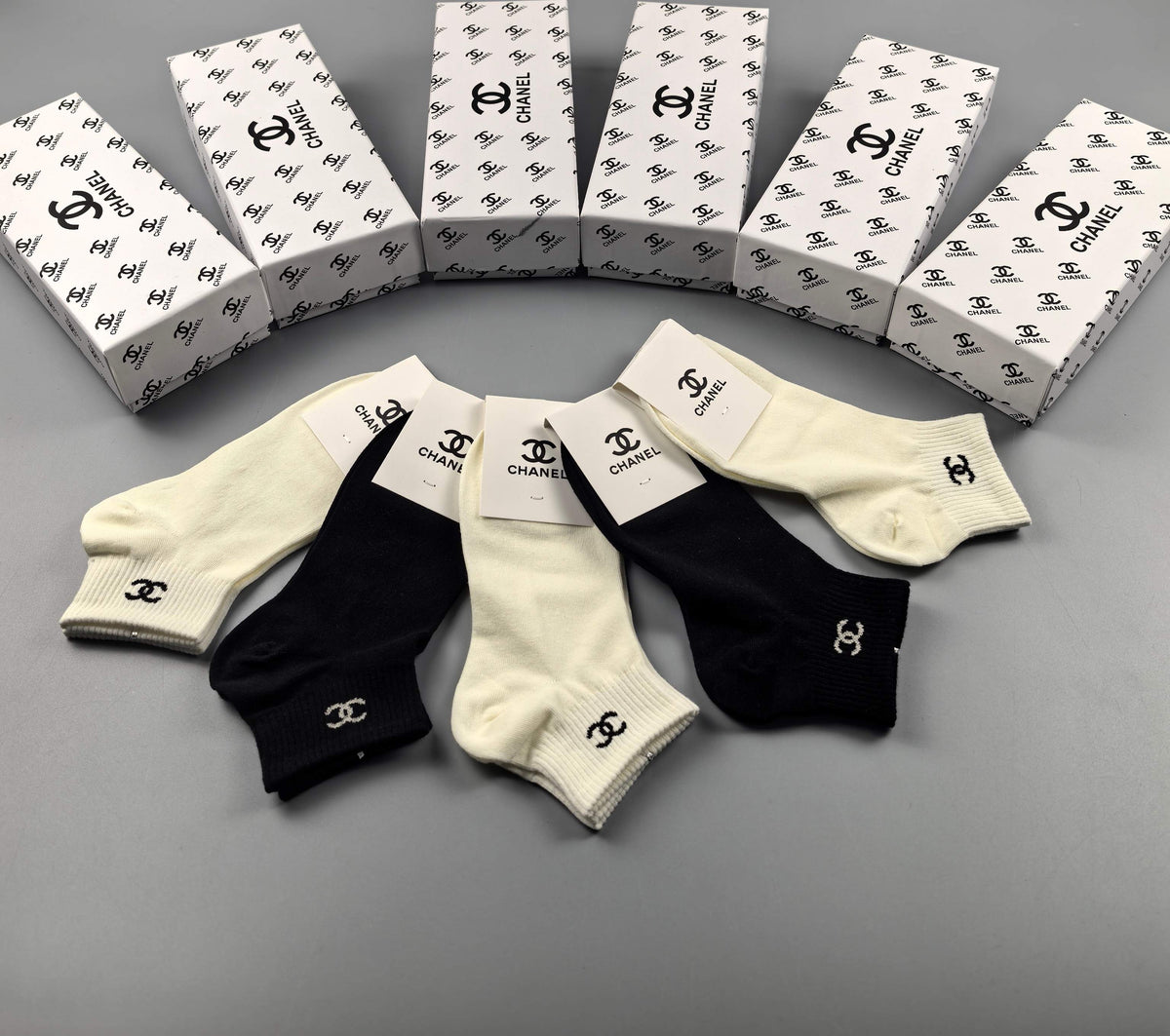Chanel Cotton Crew Socks - 5-Pair Pack