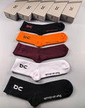 On Cotton Visible Cuff, Colour And Emblem Details Crew Socks - 5-Pair Set