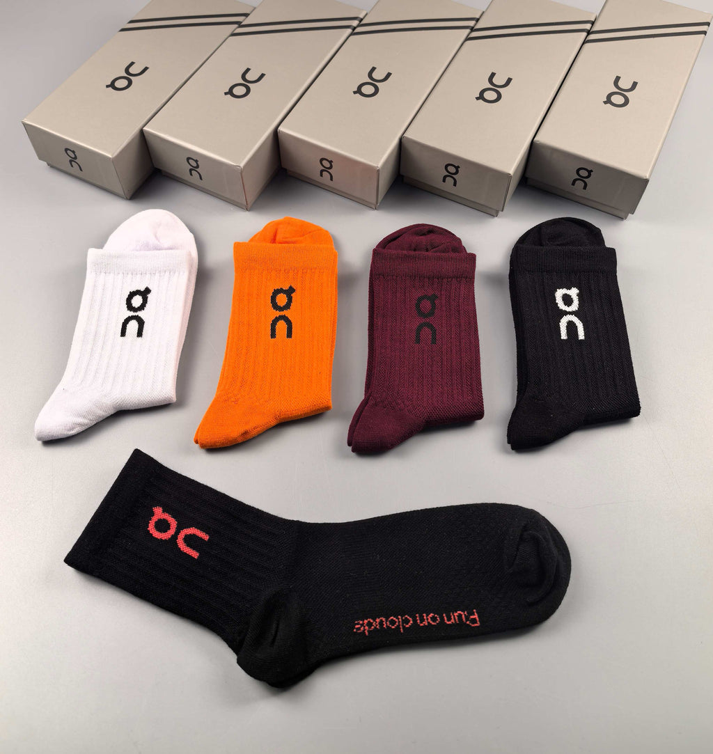 On Cotton Crew Socks - 5-Pair Pack