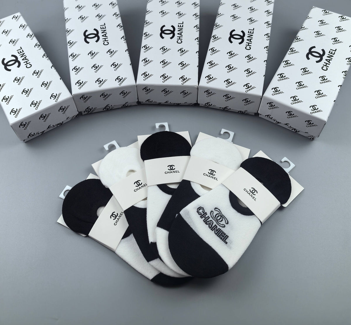 Chanel Cotton Short Socks - 5-Pair Pack