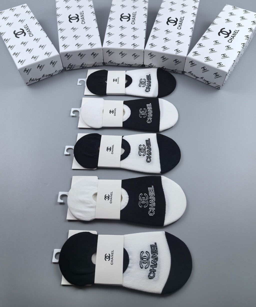 Chanel Cotton Short Socks - 5-Pair Pack