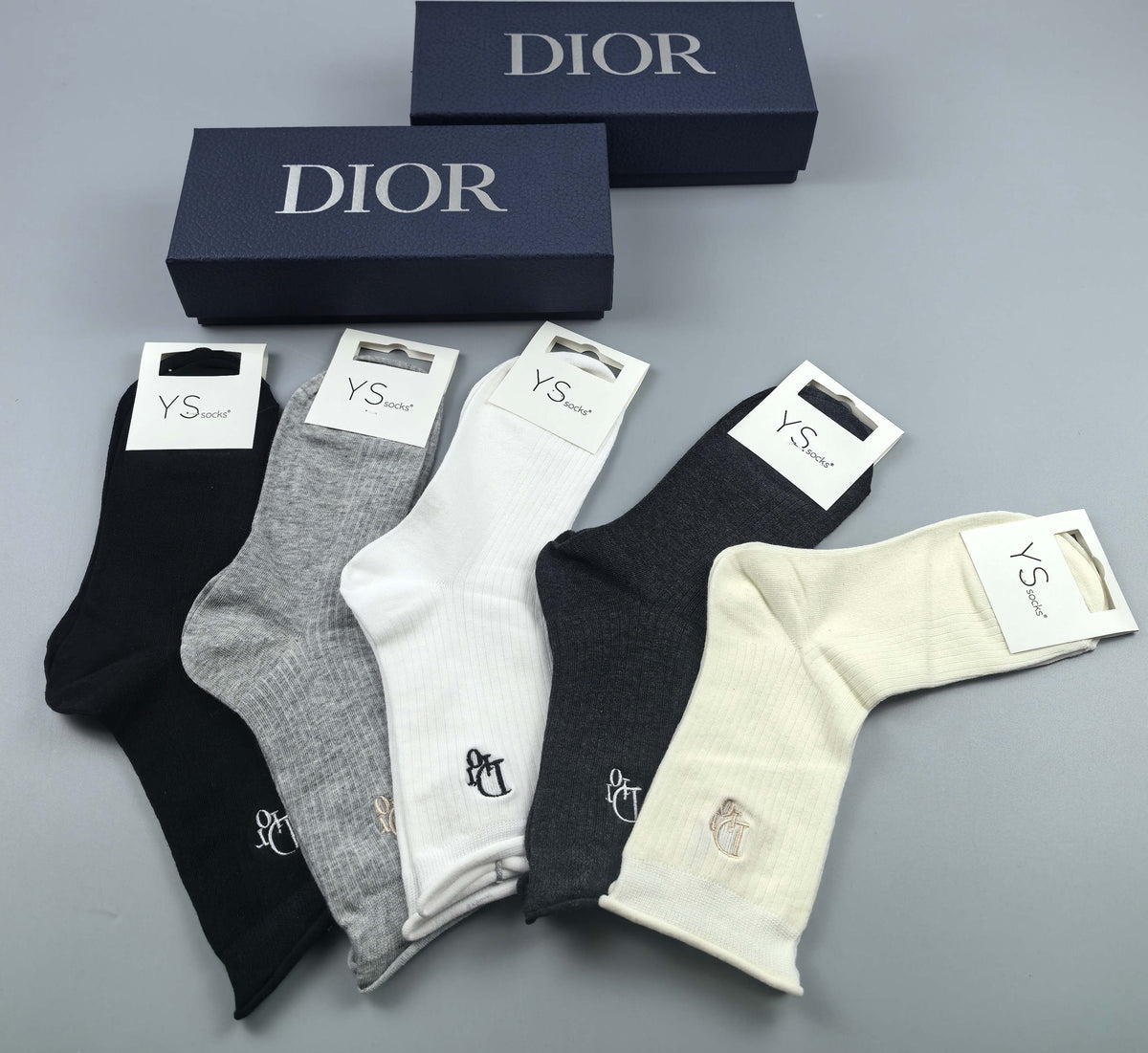 Dior Cotton Crew Socks - 5-Pair Pack