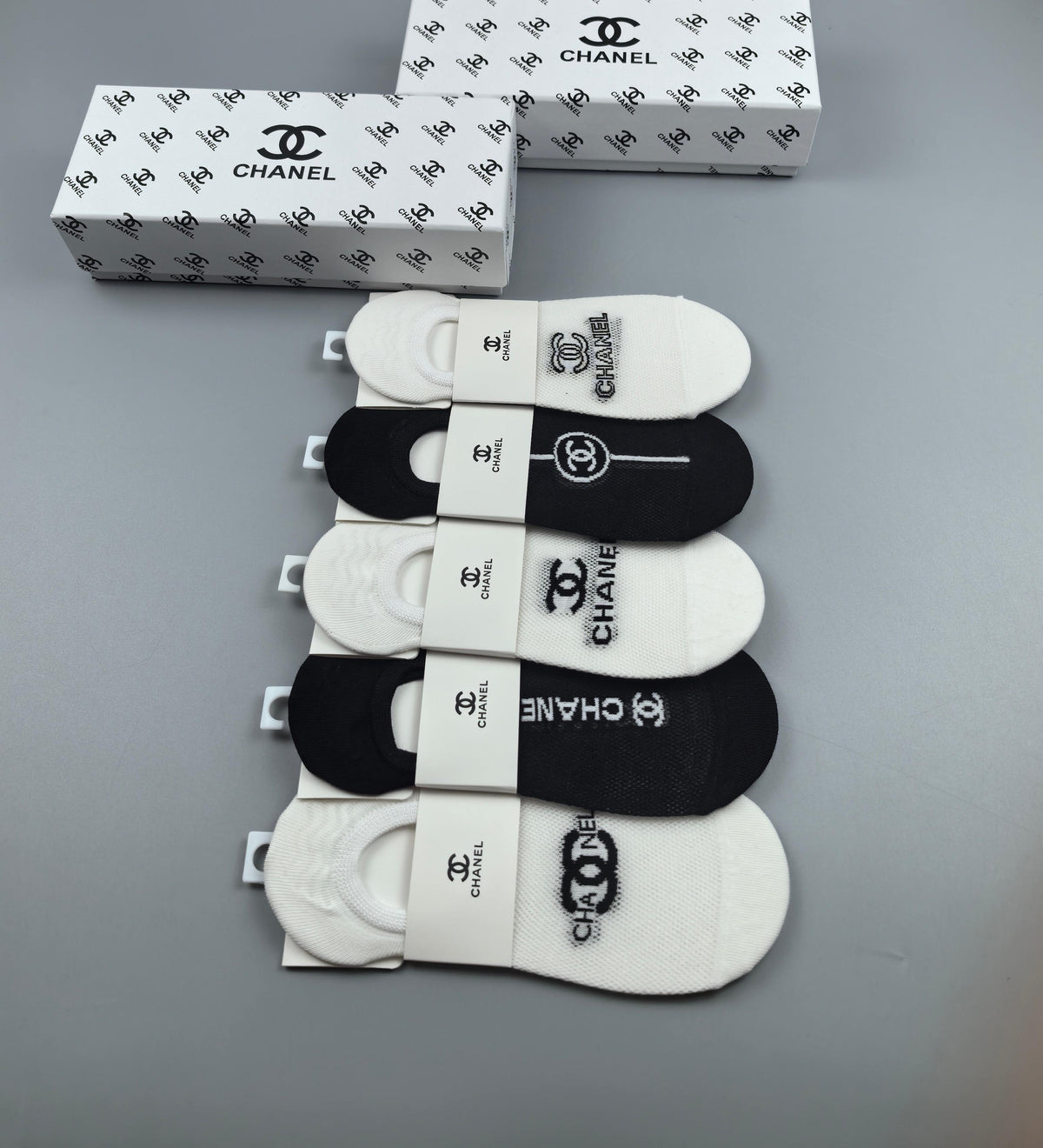 Chanel Cotton Short Socks - 5-Pair Pack