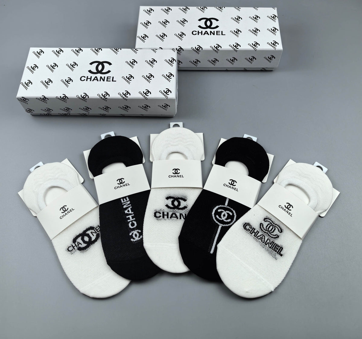 Chanel Cotton Short Socks - 5-Pair Pack