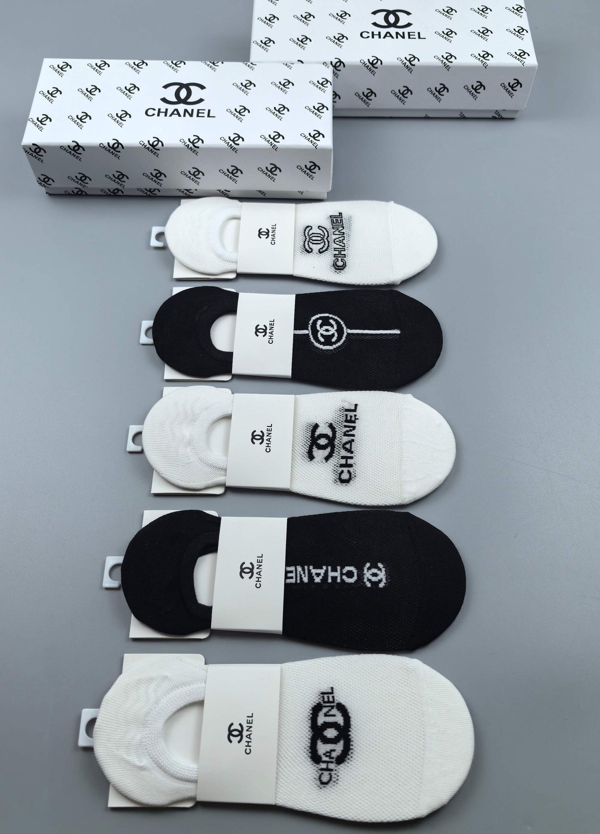 Chanel Cotton Short Socks - 5-Pair Pack