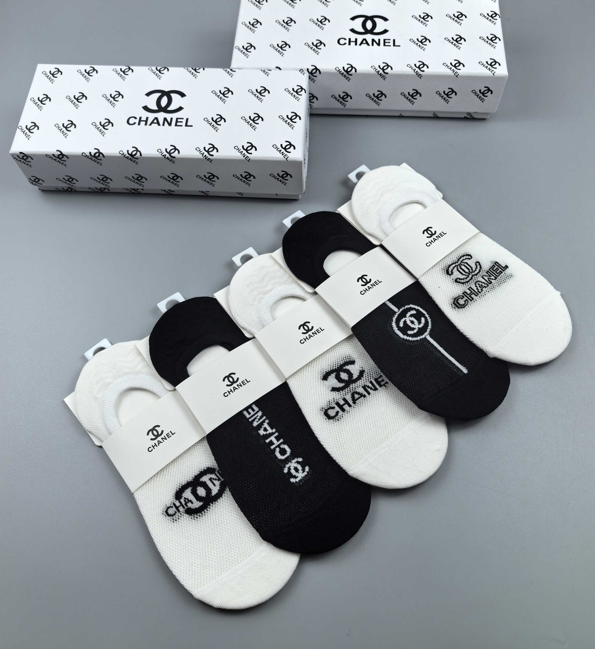 Chanel Cotton Short Socks - 5-Pair Pack