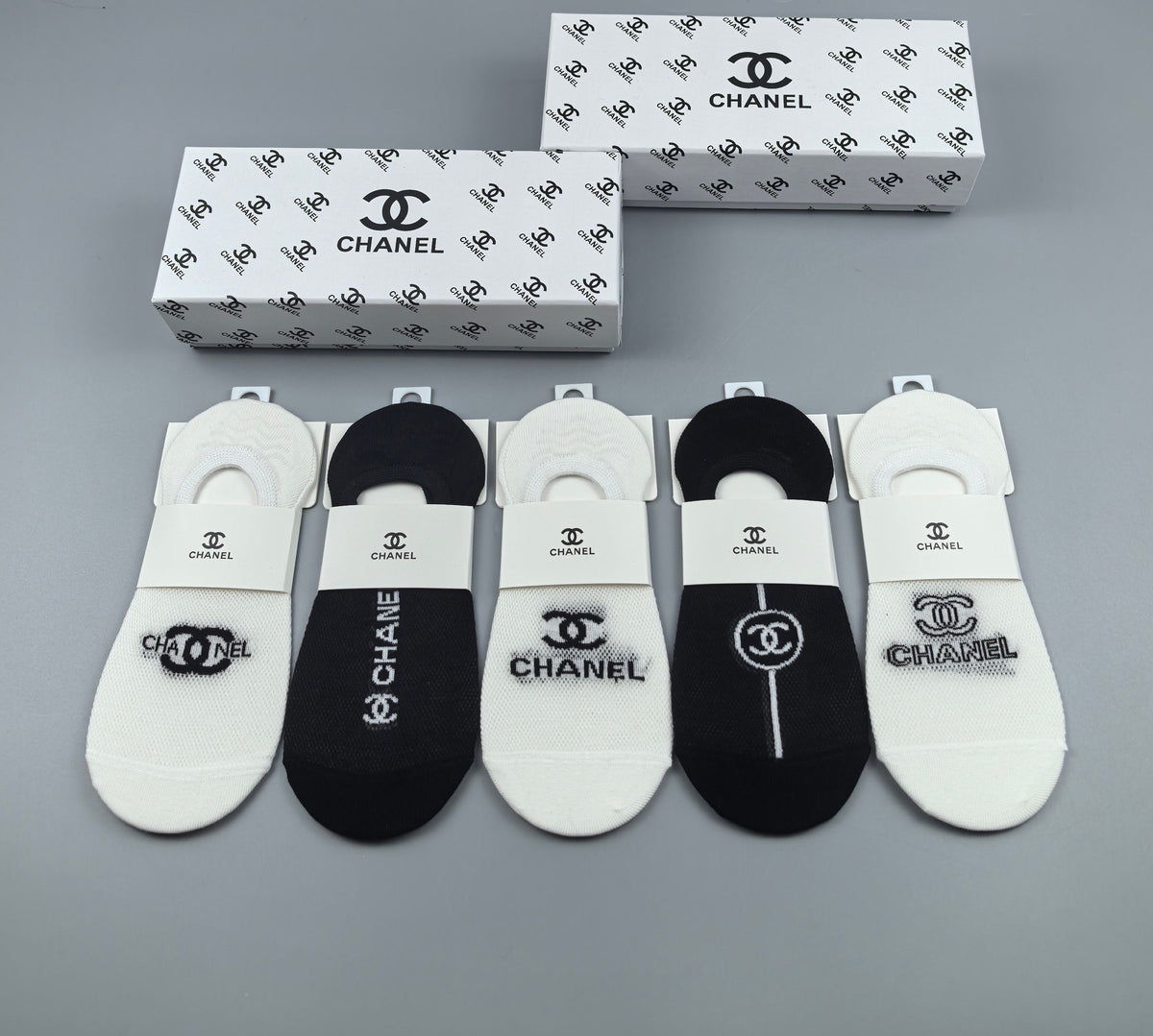 Chanel Cotton Short Socks - 5-Pair Pack