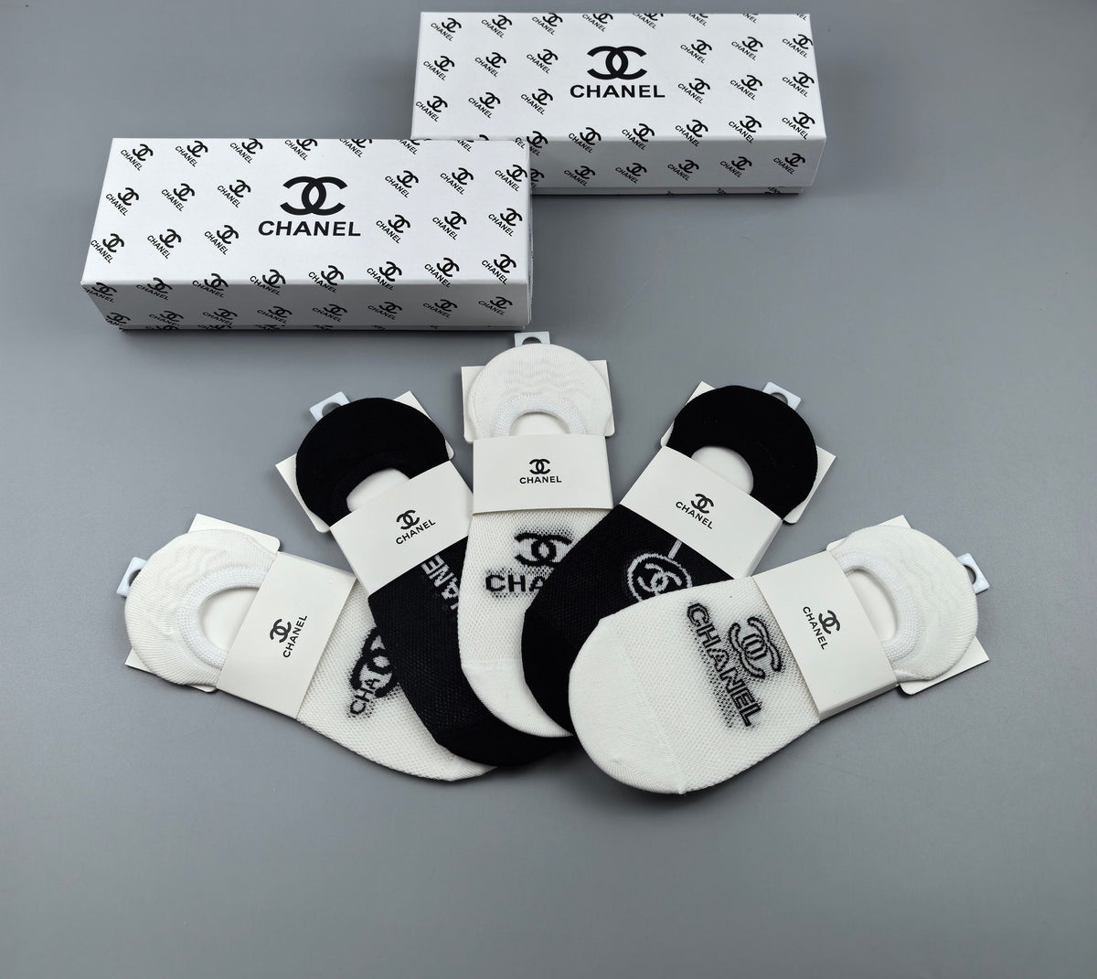 Chanel Cotton Short Socks - 5-Pair Pack