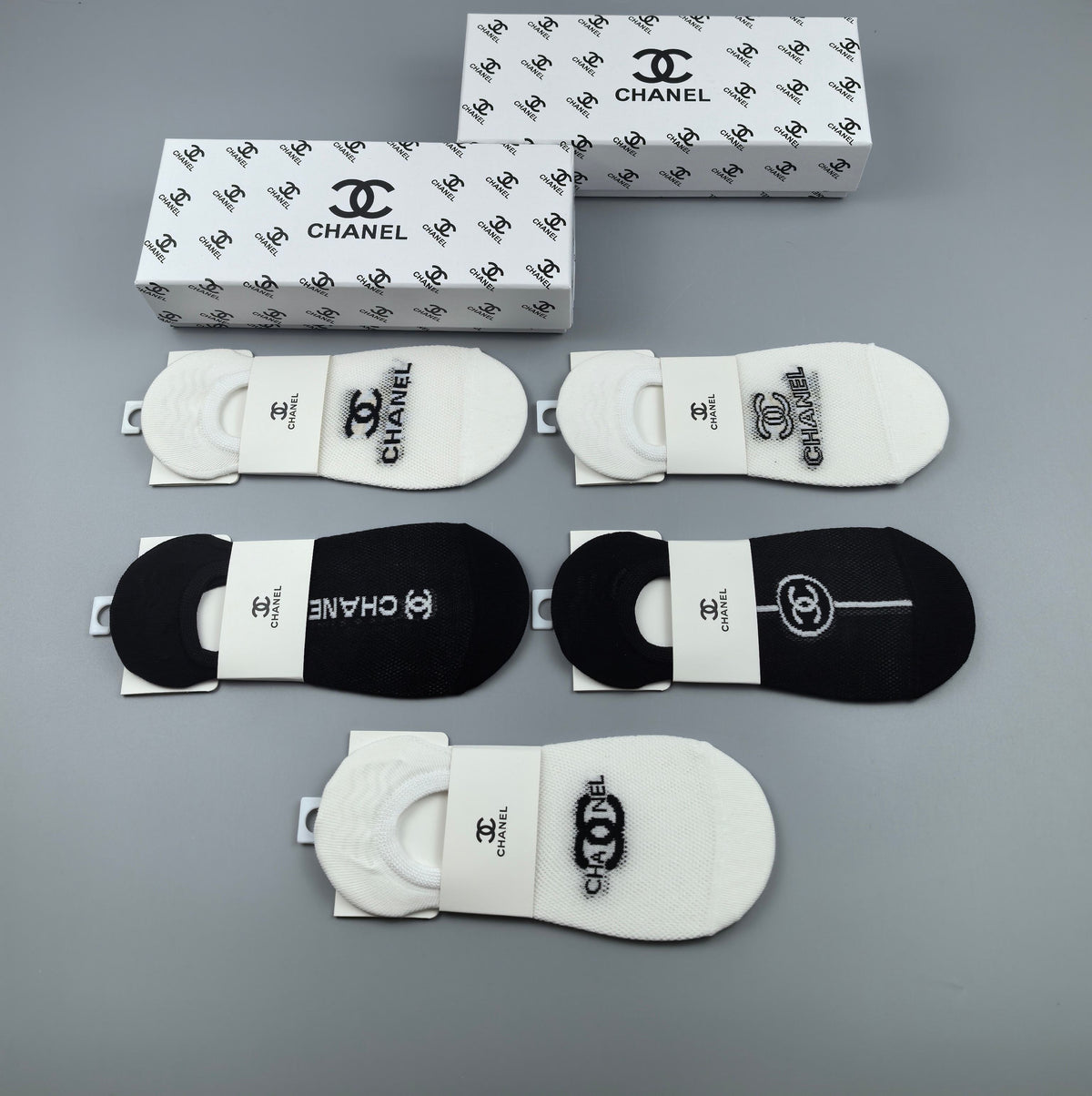 Chanel Cotton Short Socks - 5-Pair Pack