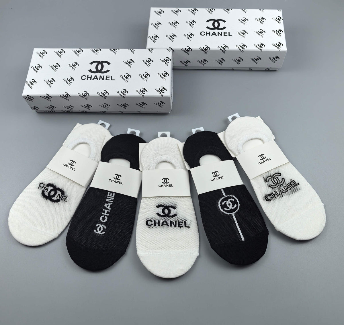 Chanel Cotton Short Socks - 5-Pair Pack