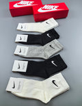 Nike Cotton Visible Cuff, Colour And Emblem Details Crew Socks - 5-Pair Set